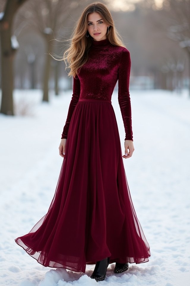 chic winter wedding attire