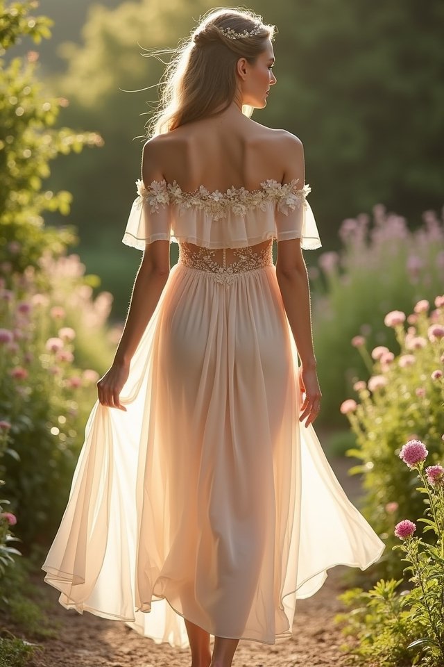 chiffon midi dress elegance