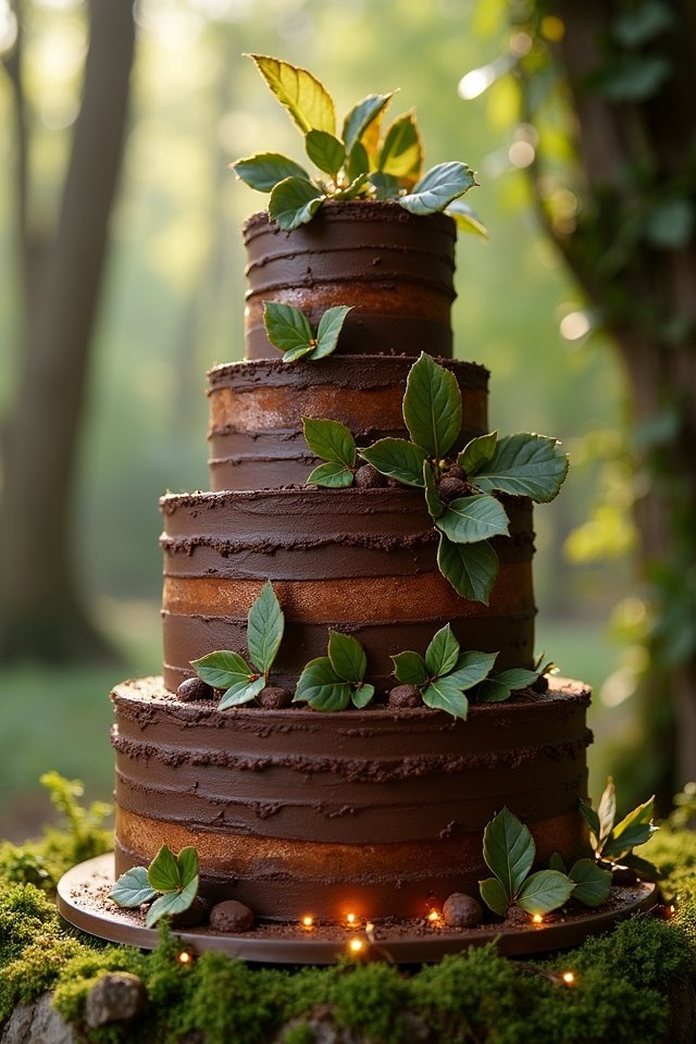 chocolate cake with fondant