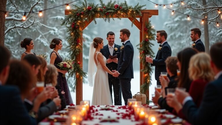 christmas themed wedding inspiration
