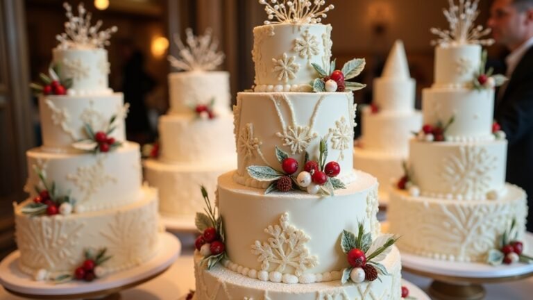 christmas wedding cake designs