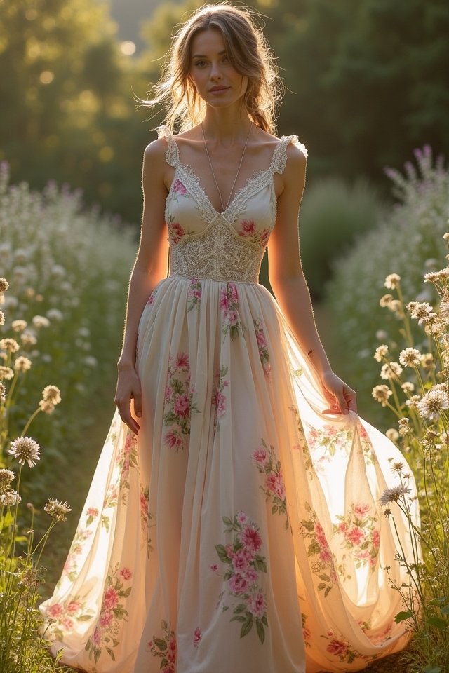 cinch waist flowing skirt