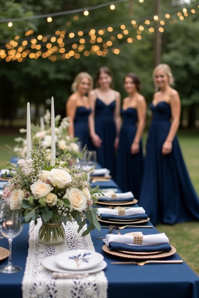 classic navy wedding elegance