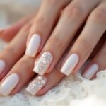 classic pearl engagement nails