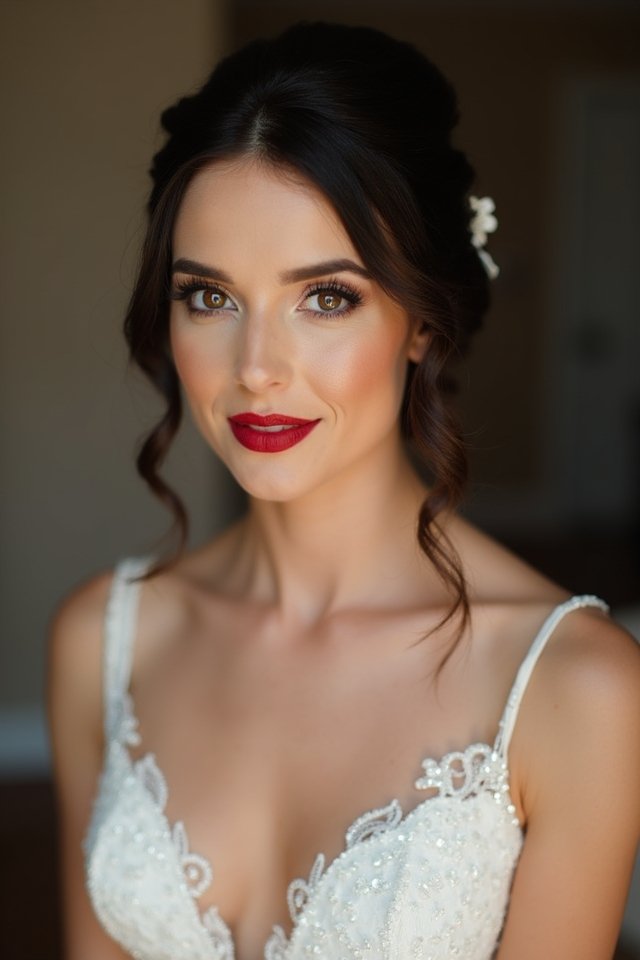 classic red lips elegance