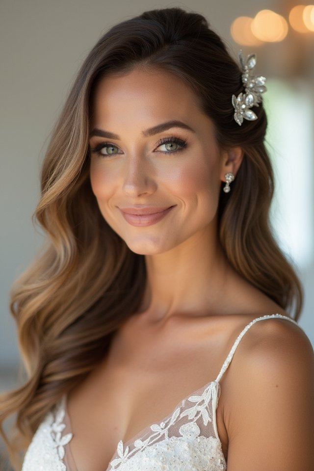 classic smooth side part elegance