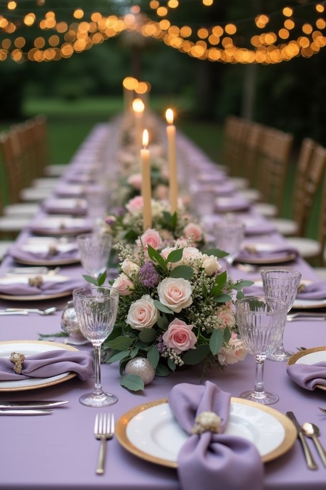 cohesive lilac wedding colors