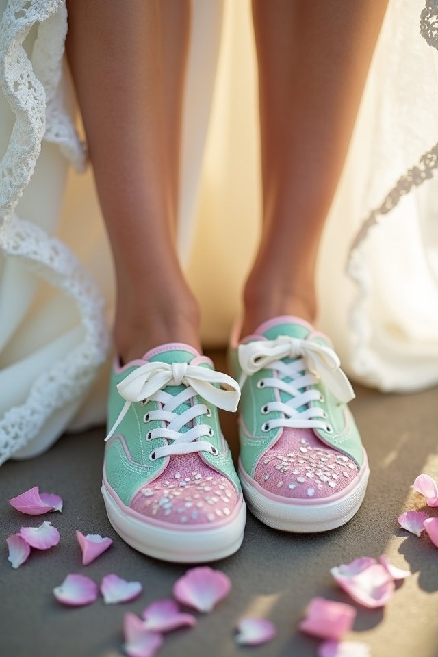 colorful custom wedding sneakers