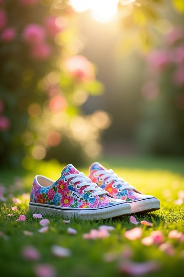 colorful floral wedding sneakers