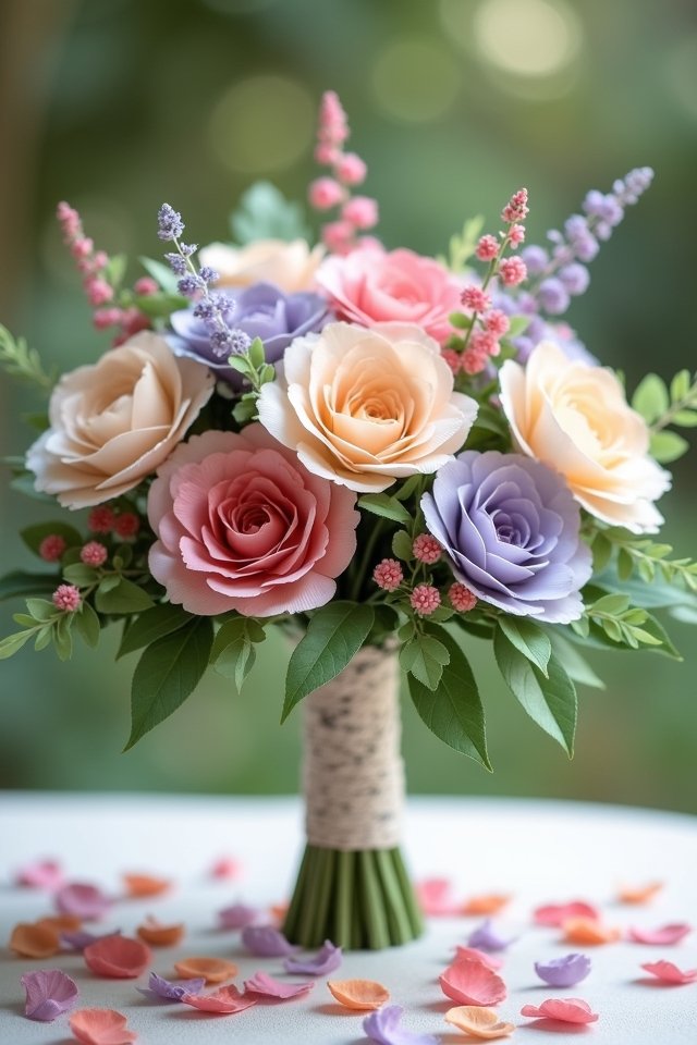 colorful paper flower bouquets