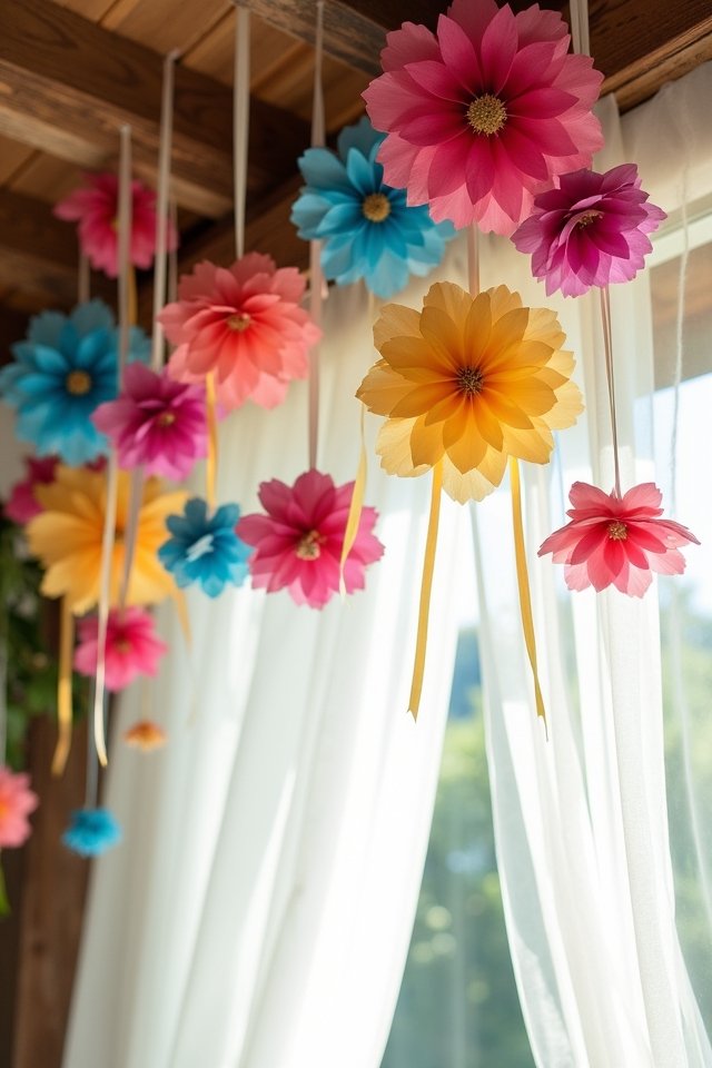 colorful paper flower decorations