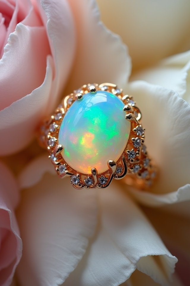 colorful unique opal rings