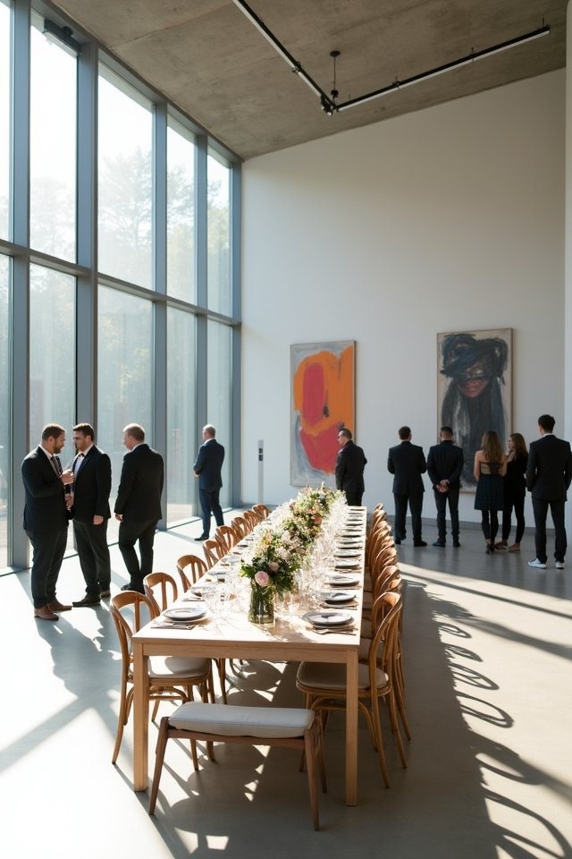 contemporary museum wedding experience