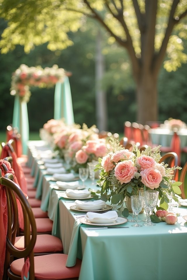 coral and mint wedding bliss
