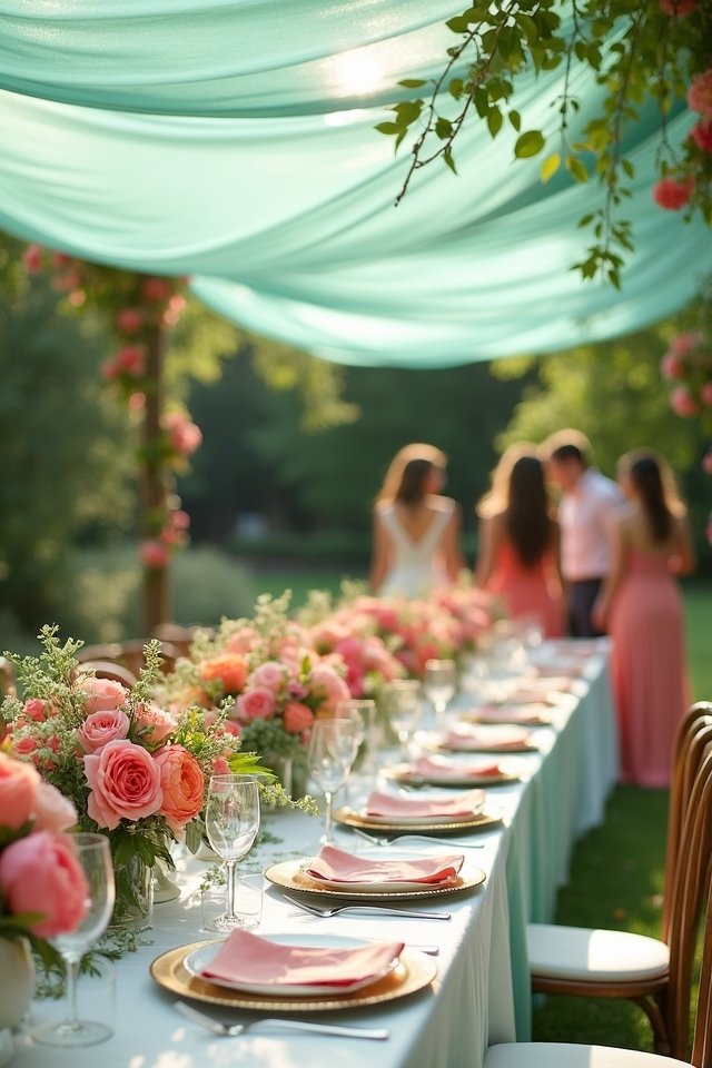 coral and mint wedding bliss