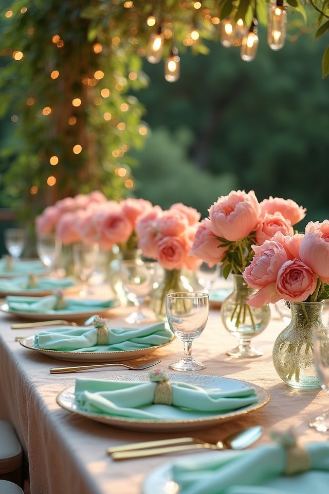 coral and mint wedding celebration