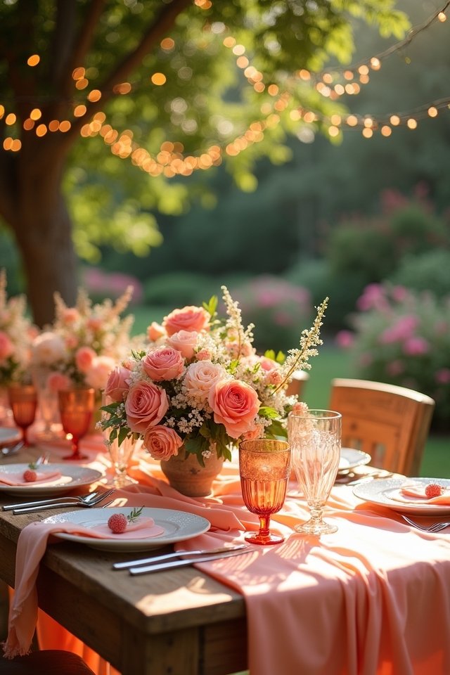 coral and peach wedding elegance