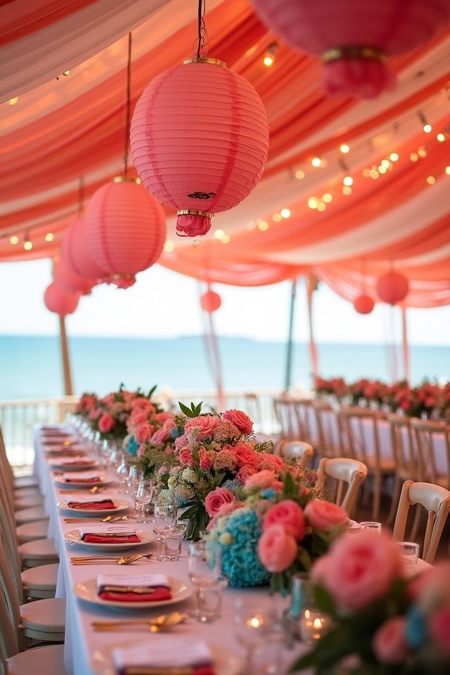 coral and turquoise celebration