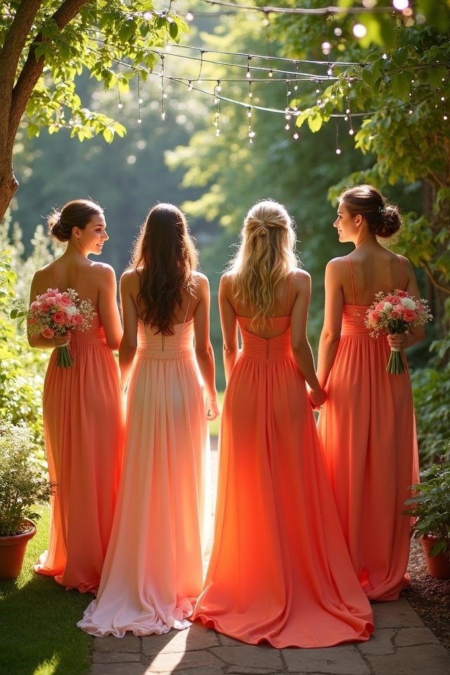 coral summer wedding elegance