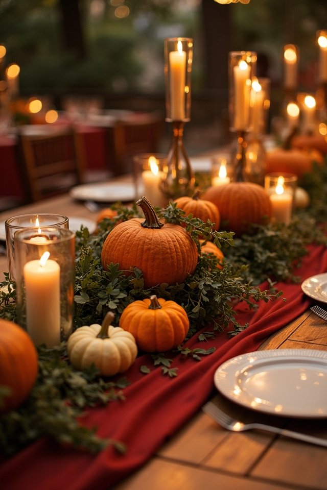 cozy autumn wedding centerpieces