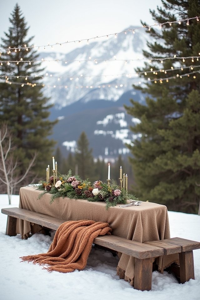 cozy blankets for winter weddings