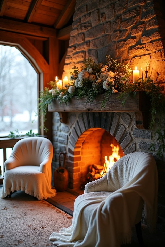 cozy fireplace winter weddings