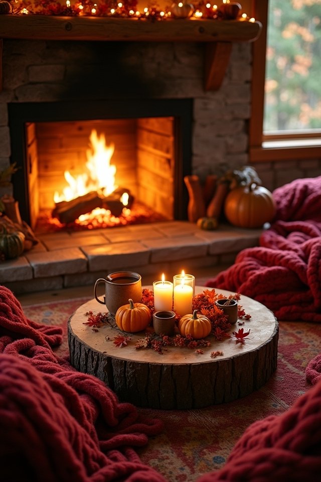 cozy fireside gathering atmosphere