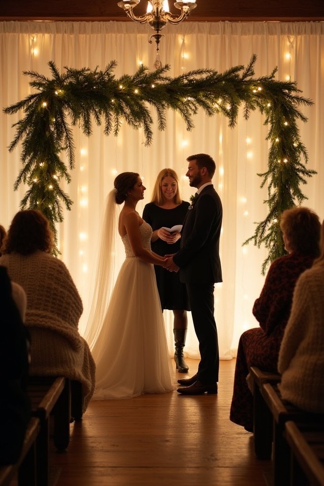 cozy indoor ceremony vibes