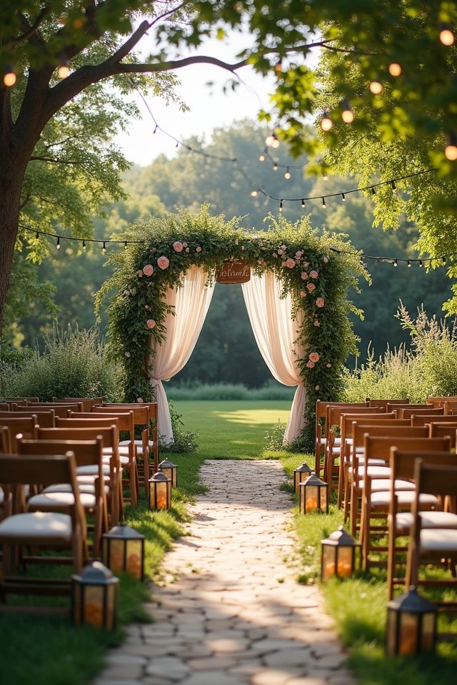 cozy outdoor nature ceremony