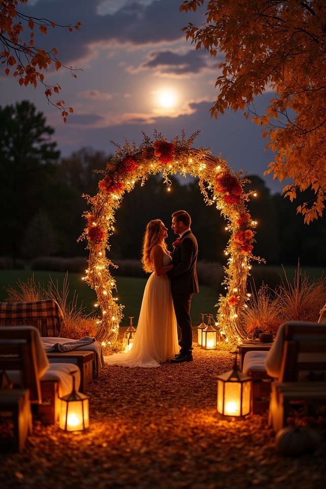 cozy outdoor wedding ambiance