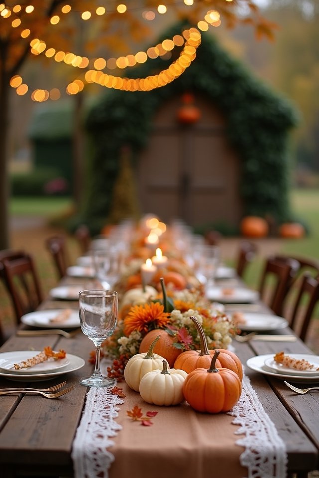 cozy pumpkin wedding decor