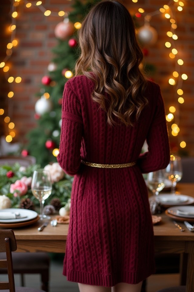 cozy stylish knit dress