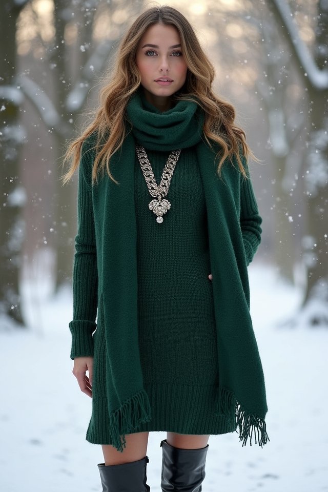 cozy sweater dress elegance