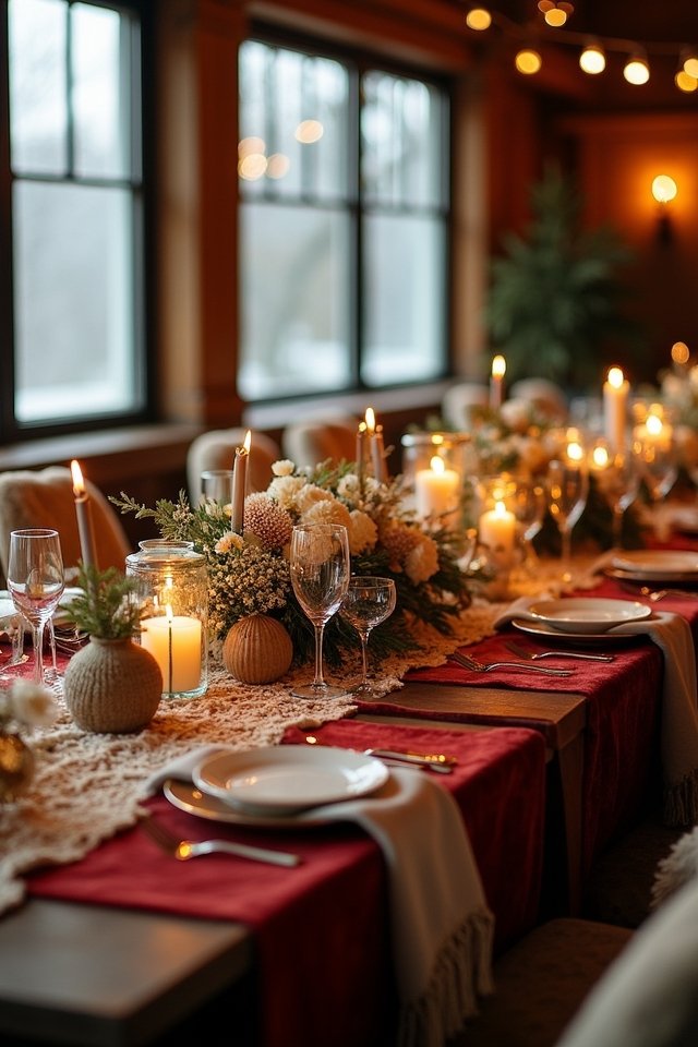 cozy textiles for winter weddings