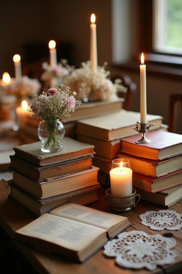 cozy vintage book candlelight