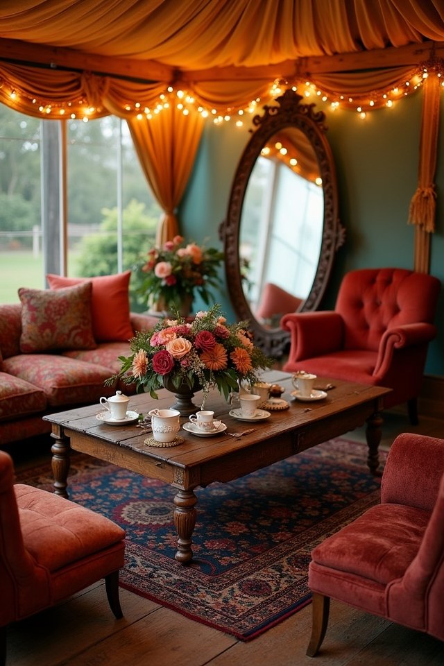 cozy vintage lounge retreat