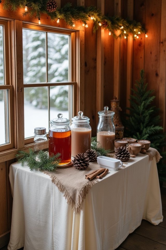 cozy warm beverage station