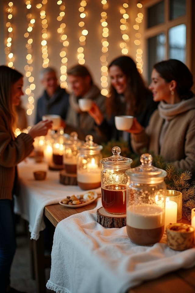 cozy winter beverage station