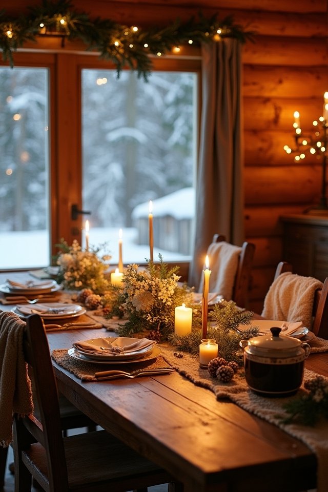 cozy winter cabin wedding