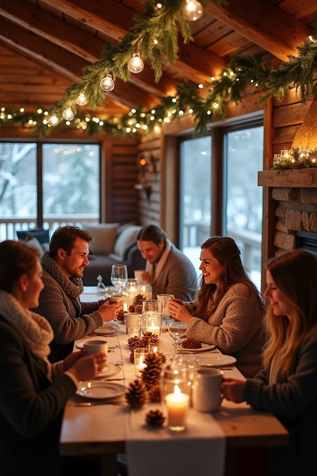 cozy winter cabin wedding