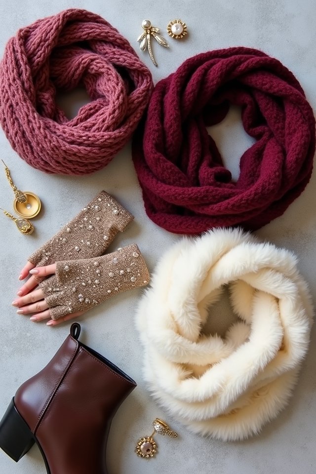 cozy winter wedding accessories