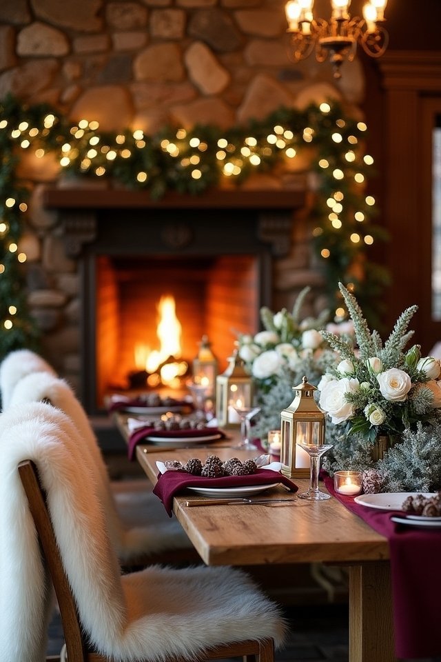 cozy winter wedding ambiance