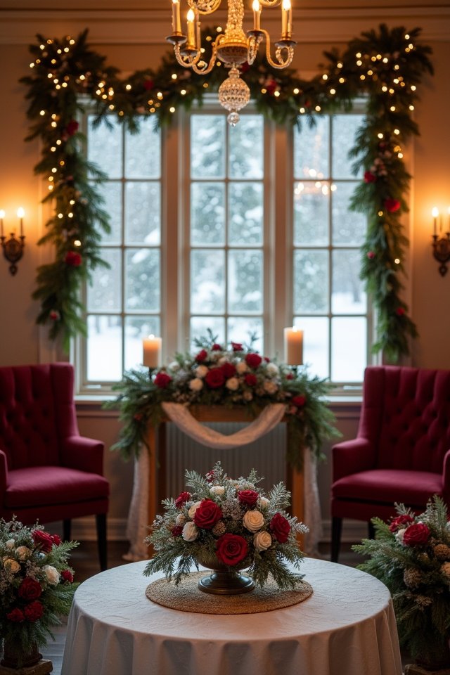 cozy winter wedding ambiance