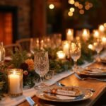 cozy winter wedding dinner