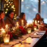 cozy winter wedding reception