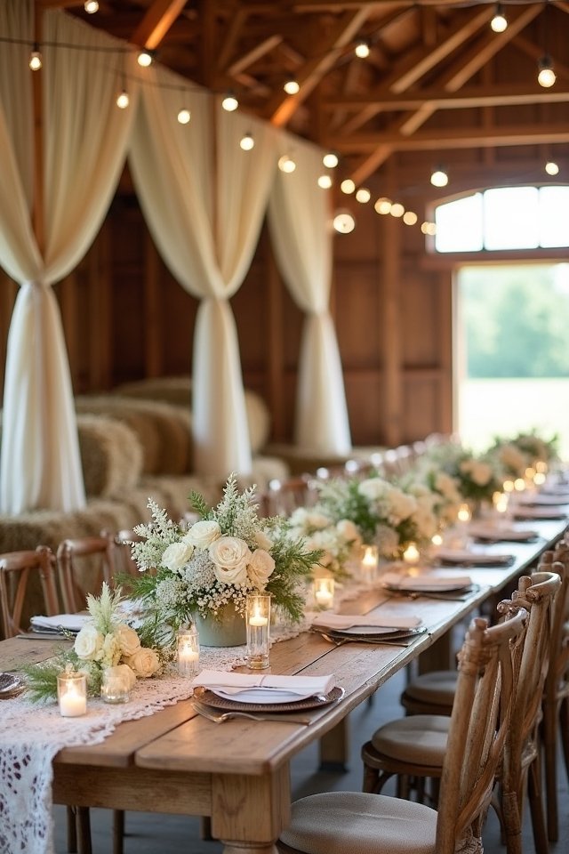 creamy ivory barn elegance