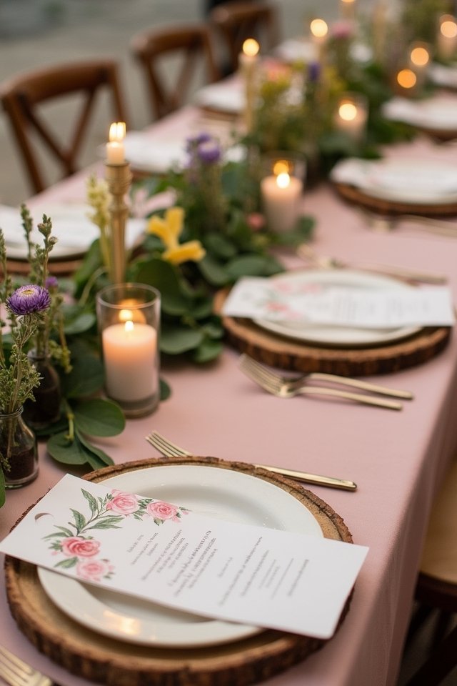 creative and personalized menu decor