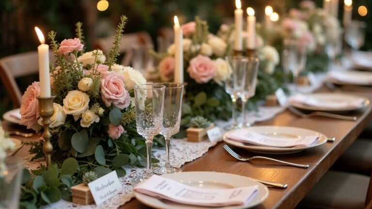creative wedding table decor