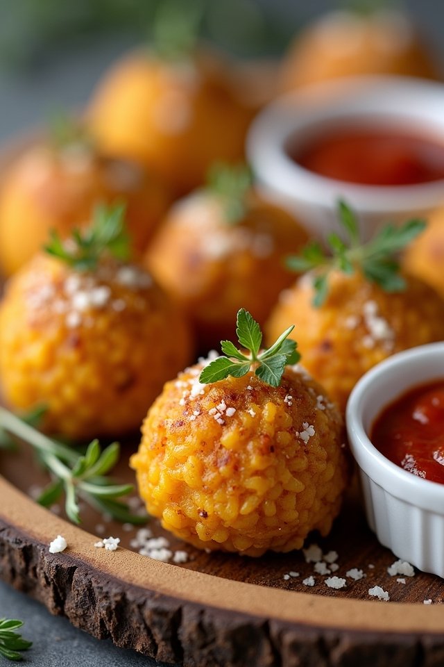 crispy pumpkin risotto balls