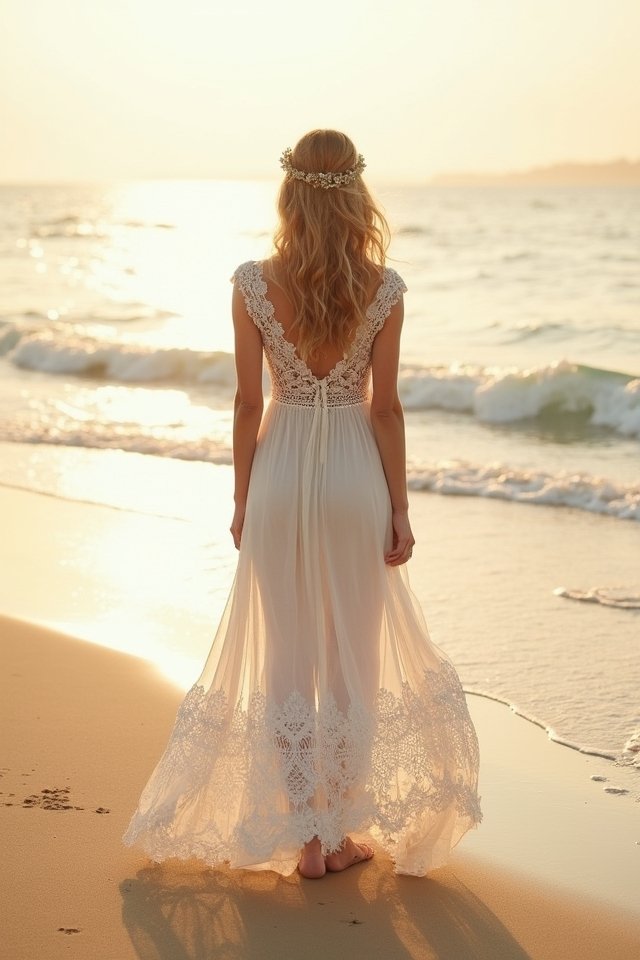 crochet a line wedding dress